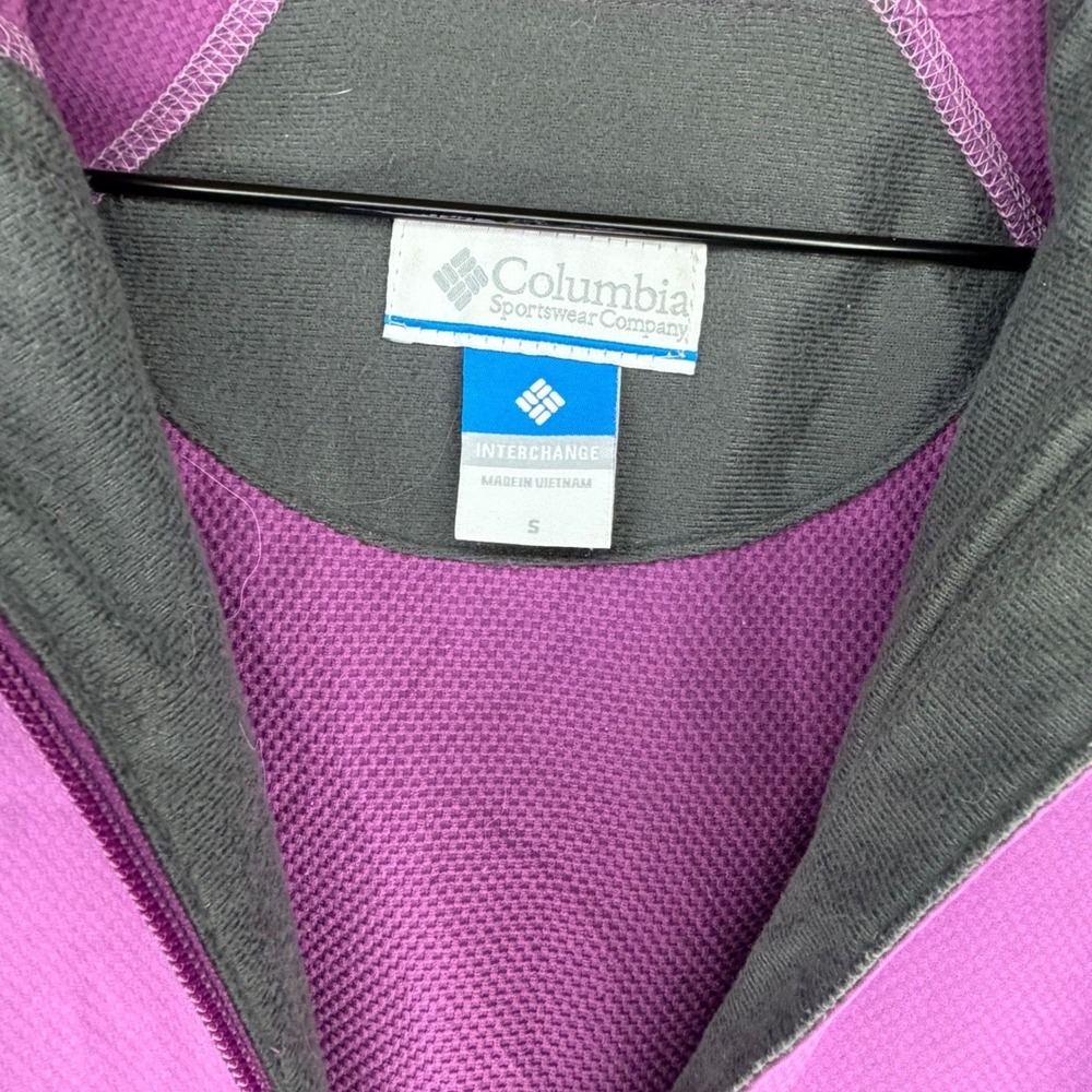 Columbia Interchange Jacket Purple Hooded Lightweight Zip Up Women's Size S - Picture 3 of 6